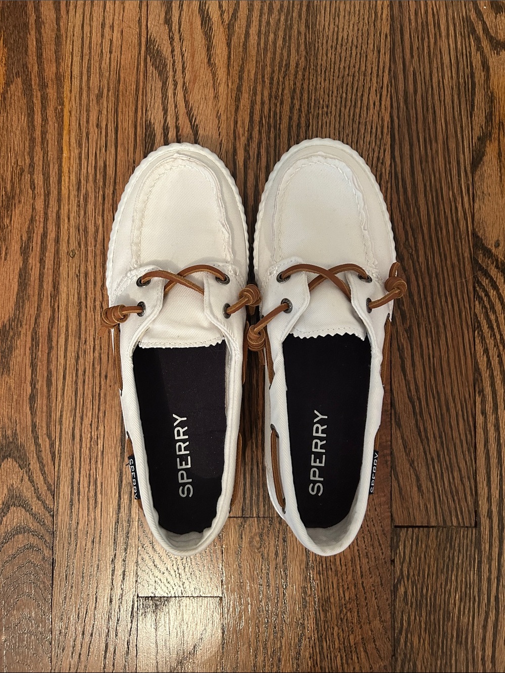 Sperry Sayal Away White Canvas Boat Shoes